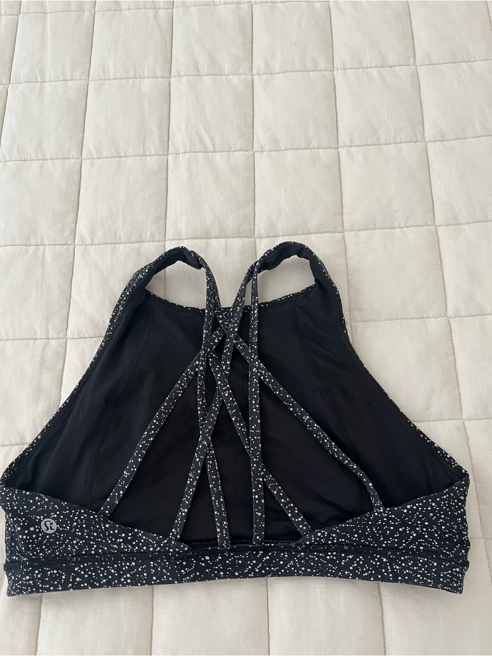 Lululemon Black Strappy Sports Bra high neck